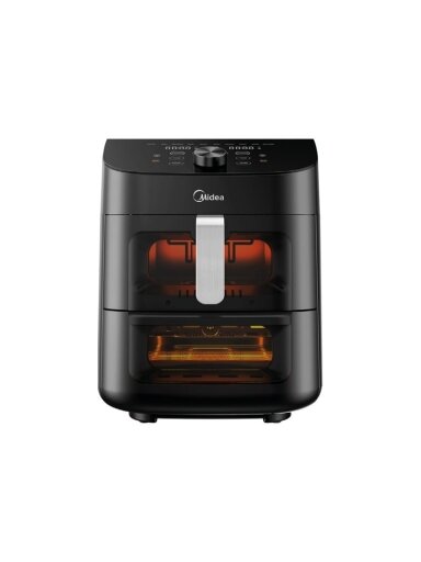 Midea Two Zone Airfryer | MAD1100DADK | Power 1850 W | Capacity 4.4/6.4 L | Rapid Air technology | Black