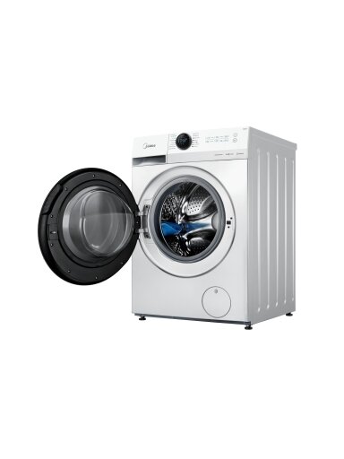 Midea Washing Machine | MF200W80WB/W-HR | Energy efficiency class A | Front loading | Washing capacity 8 kg | 1400 RPM | Depth 48 cm | Width 60 cm | Display | LCD | Steam function | White Midea Washing Machine | MF200W80WB/W-HR | Energy efficiency class A | Front loading | Washing capacity 8 kg | 1400 RPM | Depth 48 cm | Width 60 cm | Display | LCD | Steam function | White