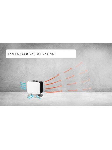 Mill | Heater | CUS1800MECWA | Fan heater | 1800 W | Number of power levels 2 | Suitable for rooms up to 10-30 m² | White