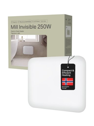 Mill | Heater | IB250 Steel | Panel Heater | 250 W | Number of power levels 1 | Suitable for rooms up to 2-5 m² | White