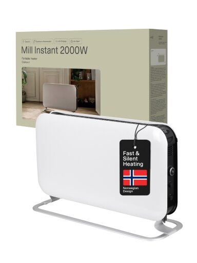 Mill | Heater | SG2000LED | Convection Heater | 2000 W | Number of power levels 3 | Suitable for rooms up to 5-20 m² | White Mill | Heater | SG2000LED | Convection Heater | 2000 W | Number of power levels 3 | Suitable for rooms up to 5-20 m² | White