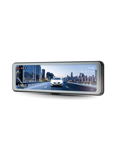 Mio MiVue R860WD, Dash Cam | GPS | Wi-Fi | Front and rear cams synchronized for recording with an unobstructed view; 11.26" IPS anti-glare touchscreen; Upgrade to the STARVIS 2 technology for clear details; Integrated high speed Wi-Fi – Quick pairing usin