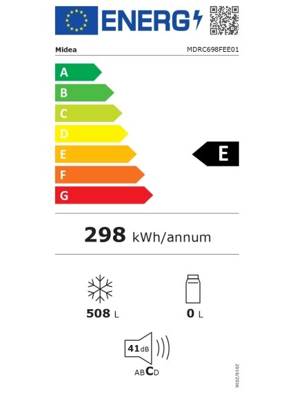 Midea Freezer | MDRC698FEE01 | Energy efficiency class E | Chest | Free standing | Height 83 cm | Total net capacity 508 L | White Midea Freezer | MDRC698FEE01 | Energy efficiency class E | Chest | Free standing | Height 83 cm | Total net capacity 508 L | White