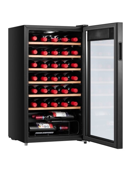 Midea Wine Cooler | MDRW150FGG22W | Energy efficiency class Class G | Free standing | Bottles capacity 34 | Black 2