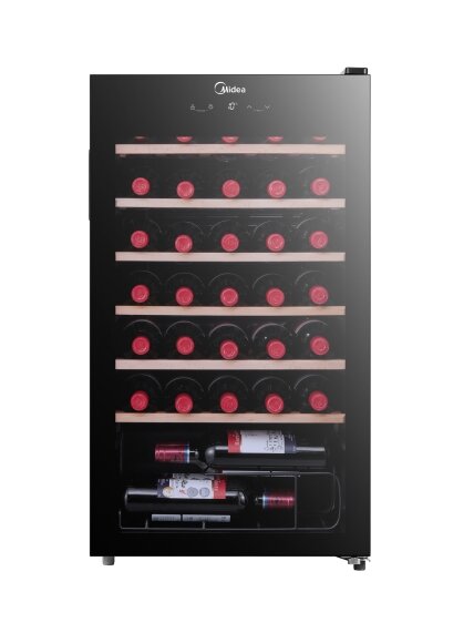 Midea Wine Cooler | MDRW150FGG22W | Energy efficiency class Class G | Free standing | Bottles capacity 34 | Black 4 Midea Wine Cooler | MDRW150FGG22W | Energy efficiency class Class G | Free standing | Bottles capacity 34 | Black 4