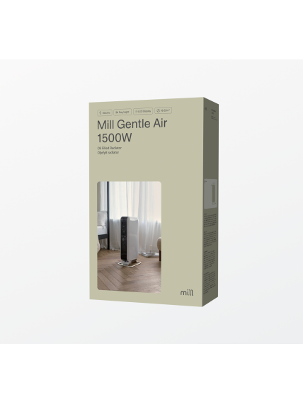 Mill | Heater | AB-H1500DN | Oil Filled Radiator | 1500 W | Number of power levels 3 | Suitable for rooms up to 16-24 m² | White 10 Mill | Heater | AB-H1500DN | Oil Filled Radiator | 1500 W | Number of power levels 3 | Suitable for rooms up to 16-24 m² | White 10