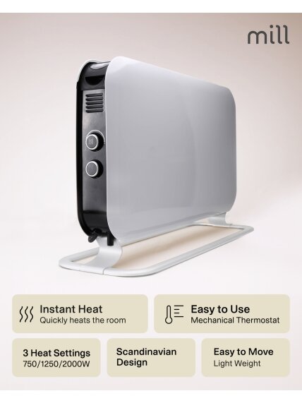 Mill | Heater | SG2000MEC | Convection Heater | 2000 W | Number of power levels 3 | Suitable for rooms up to 5-20 m² | White | N/A 14