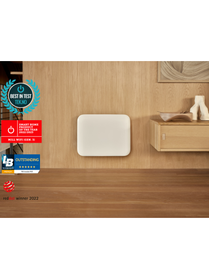 Mill Invisible Smart WiFi Heater | PA400WIFI4 | Panel Heater | 400 W | Suitable for rooms up to 4-6 m² | White | IPX4 5