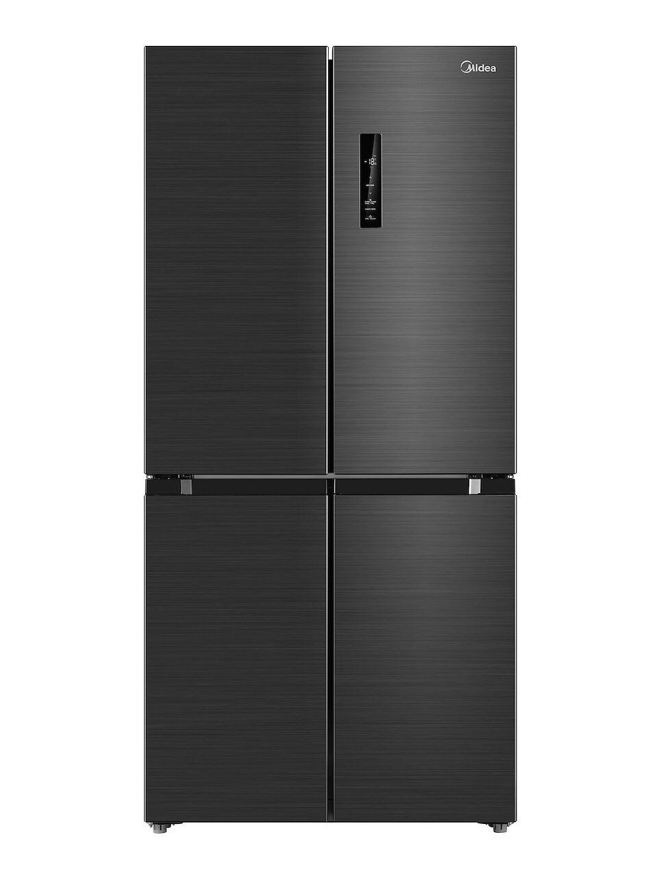 Midea Refrigerator | MDRF632FIE45 | Energy efficiency class E | Free standing | Side by Side | Height 177.5 cm | No Frost system | Fridge net capacity 305 L | Freezer net capacity 168 L | Display | 35 dB | Dark Inox 1