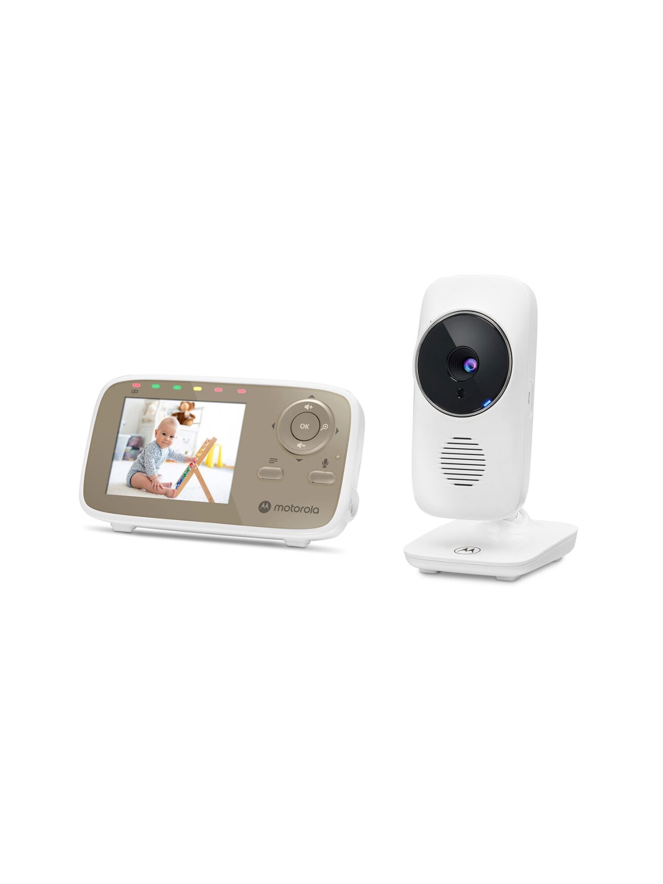 Motorola | Video Baby Monitor | VM483 2.8" | White/Gold 1 Motorola | Video Baby Monitor | VM483 2.8" | White/Gold 1