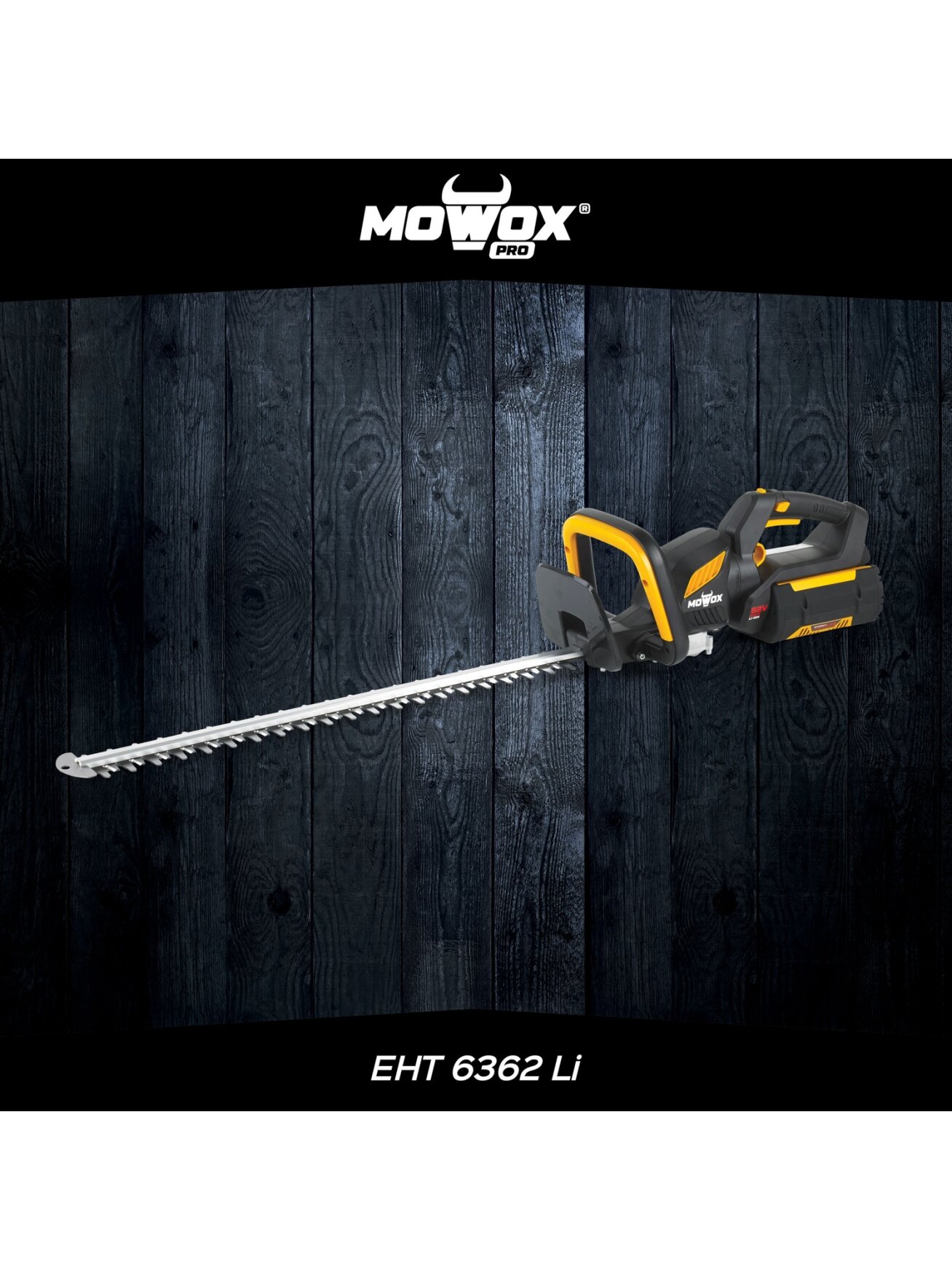 MoWox | 62V Excel Series Hand Held Battery Hedge Trimmer With Rotating Handle (Without Battery and Charger) | EHT 6362 Li | Cordless 2