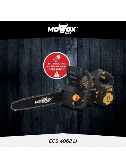 MoWox | Excel Series Hand Held Battery Chain Saw With Toolless Saw Chain Tension System (Without Battery and Charger) | ECS 4062 Li | 62 V | Lithium-ion technology 3 MoWox | Excel Series Hand Held Battery Chain Saw With Toolless Saw Chain Tension System (Without Battery and Charger) | ECS 4062 Li | 62 V | Lithium-ion technology 3