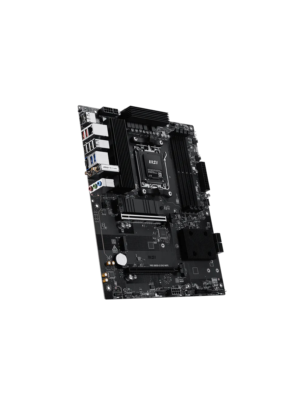 MSI PRO B850-S EVO WIFI | Processor family AMD | Processor socket AM5 | DDR5 | Supported hard disk drive interfaces SATA, M.2 | Number of SATA connectors 4 2