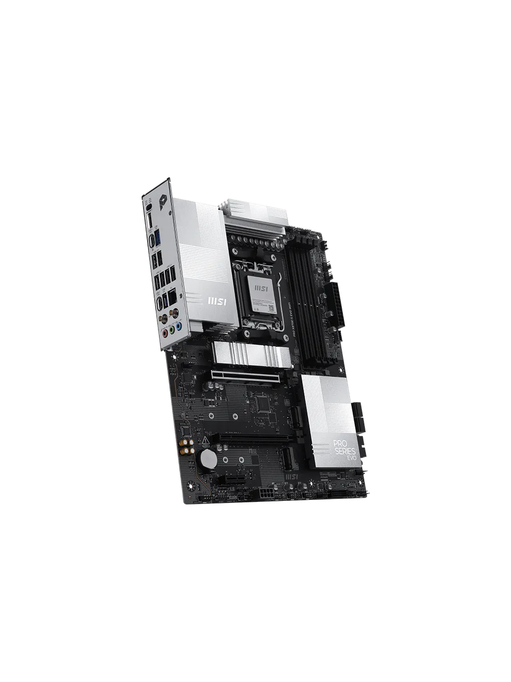 MSI PRO X870E-S EVO WIFI | Processor family AMD | Processor socket AM5 | DDR5 | Supported hard disk drive interfaces SATA, M.2 | Number of SATA connectors 4 2 MSI PRO X870E-S EVO WIFI | Processor family AMD | Processor socket AM5 | DDR5 | Supported hard disk drive interfaces SATA, M.2 | Number of SATA connectors 4 2