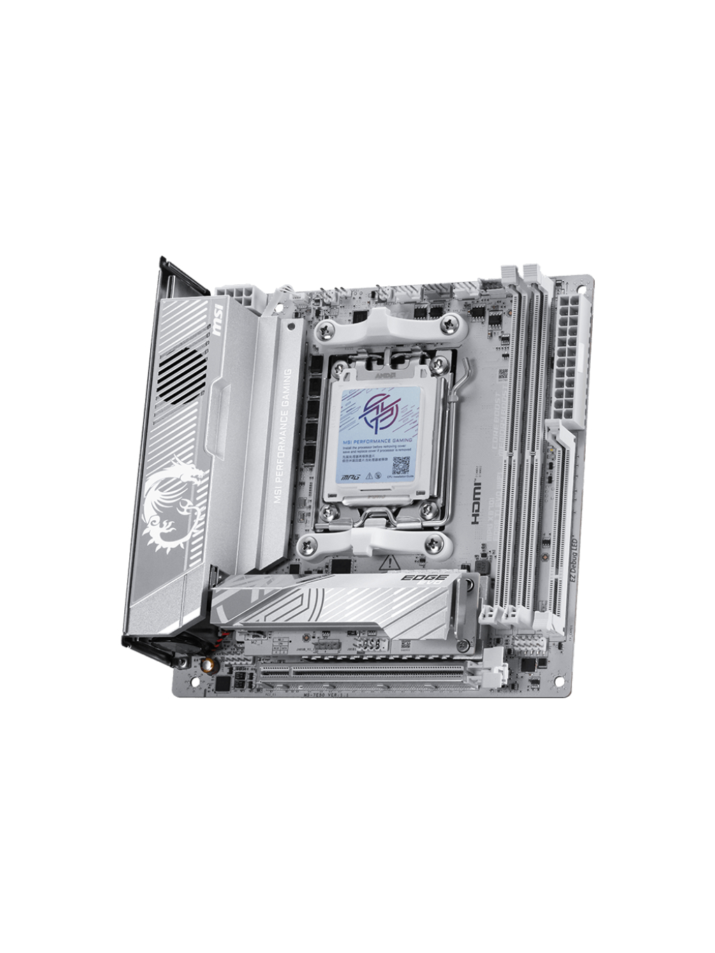 MSI MPG X870I EDGE TI EVO WIFI | Processor family AMD | Processor socket AM5 | DDR5 | Supported hard disk drive interfaces SATA, M.2 | Number of SATA connectors 2 1