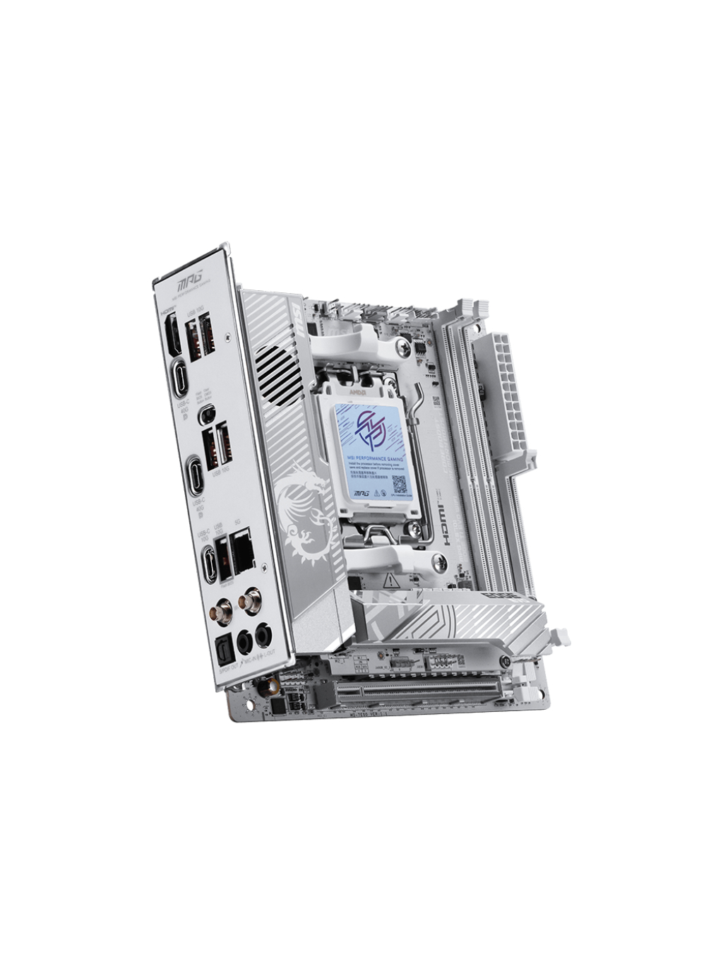 MSI MPG X870I EDGE TI EVO WIFI | Processor family AMD | Processor socket AM5 | DDR5 | Supported hard disk drive interfaces SATA, M.2 | Number of SATA connectors 2 2