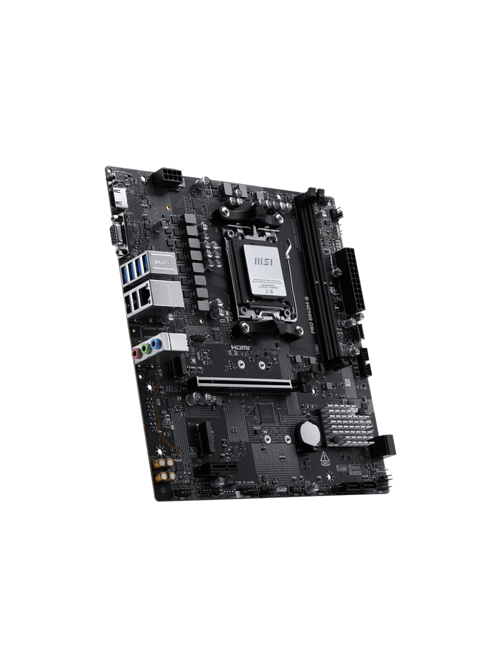 MSI PRO B840M-B | Processor family AMD | Processor socket AM5 | DDR5 | Supported hard disk drive interfaces SATA, M.2 | Number of SATA connectors 4 2 MSI PRO B840M-B | Processor family AMD | Processor socket AM5 | DDR5 | Supported hard disk drive interfaces SATA, M.2 | Number of SATA connectors 4 2
