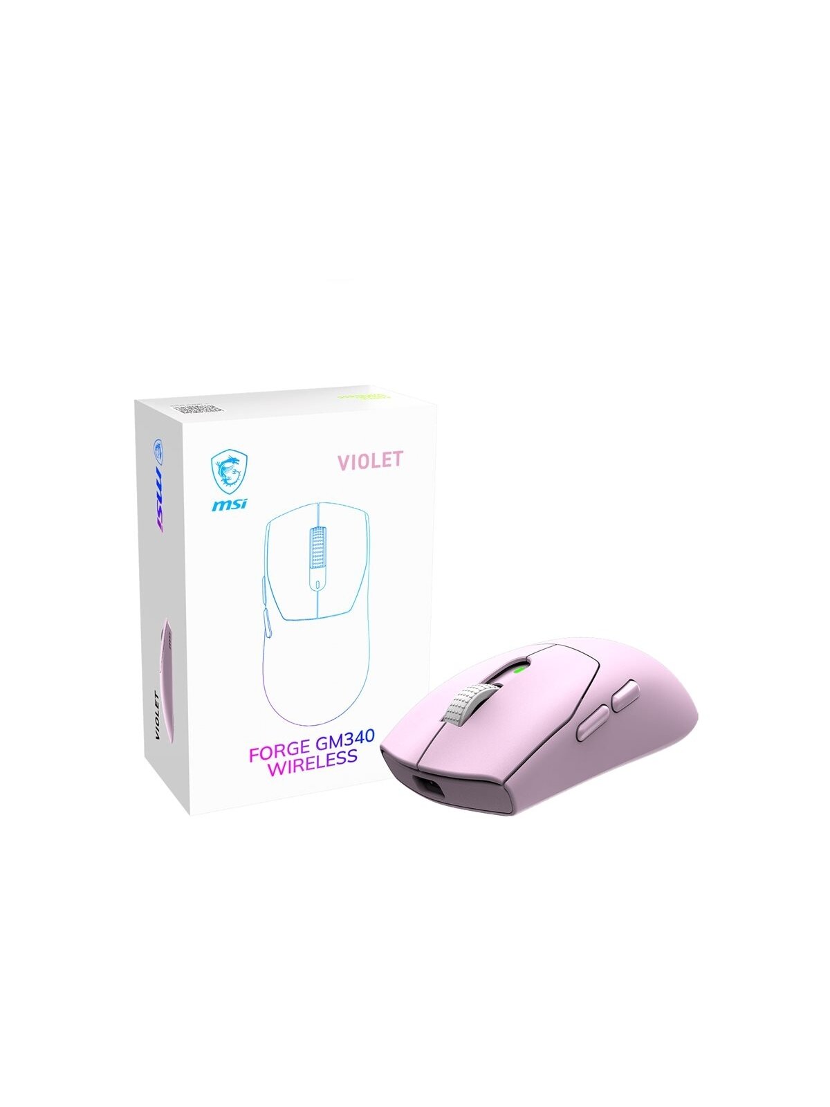 MSI Gaming Mouse | FORGE GM340 WIRELESS | Wireless | 2.4 GHz, Bluetooth , USB | Violet 1