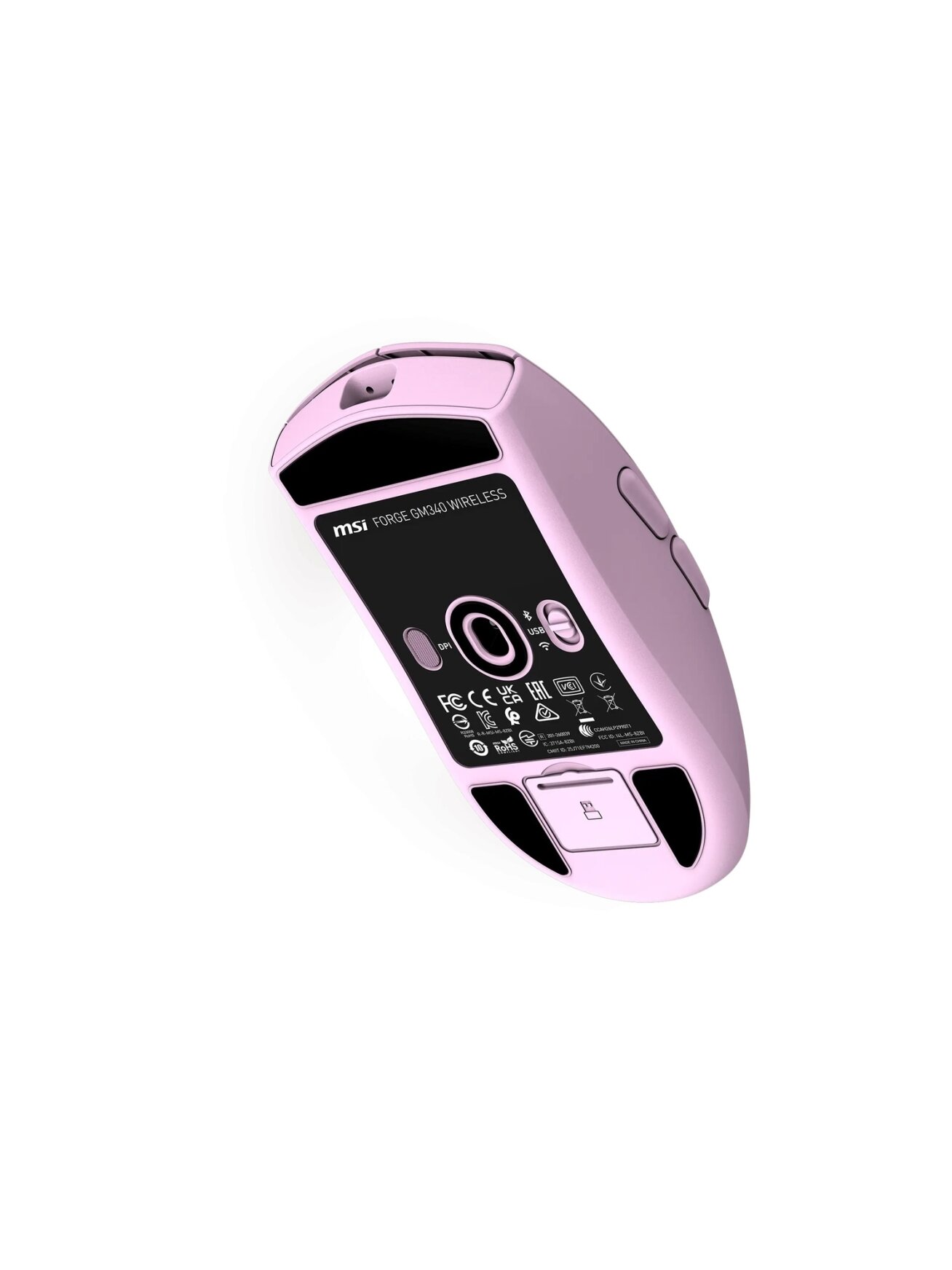 MSI Gaming Mouse | FORGE GM340 WIRELESS | Wireless | 2.4 GHz, Bluetooth , USB | Violet 3
