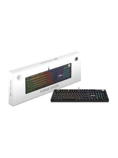 MSI FORGE GK320 RED US | Gaming keyboard | Wired | US | Mechanical RED Switches
