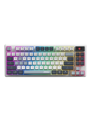 MSI FORGE GK600 TKL WIRELESS SKY | Gaming Keyboard | Wireless | Bluetooth | US | Mechanical Linear