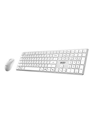 MSI FORGE K210 WIRELESS COMBO WHITE US | Keyboard and Mouse Set | Wireless | Mouse included | US | White MSI FORGE K210 WIRELESS COMBO WHITE US | Keyboard and Mouse Set | Wireless | Mouse included | US | White