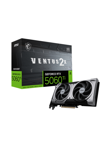 MSI GeForce RTX 5060 Ti 16G VENTUS 2X OC PLUS | NVIDIA | 16 GB | GeForce RTX 5060 Ti | GDDR7 | HDMI ports quantity 1 | PCI Express Gen 5 x16 (uses x8)