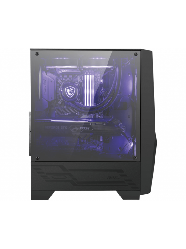 MSI MAG FORGE 100M PC Case, Mid-Tower, USB 3.2, Black | MSI | MAG FORGE 100M | Black | ATX