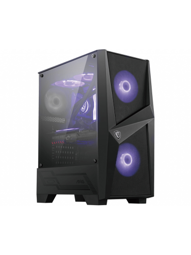 MSI MAG FORGE 100M PC Case, Mid-Tower, USB 3.2, Black | MSI | MAG FORGE 100M | Black | ATX