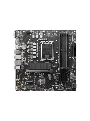 MSI | PRO B760M-P | Processor family Intel | Processor socket LGA1700 | DDR5 DIMM | Memory slots 4 | Supported hard disk drive interfaces SATA, M.2 | Number of SATA connectors 4 | Chipset Intel B760 | mATX MSI | PRO B760M-P | Processor family Intel | Processor socket LGA1700 | DDR5 DIMM | Memory slots 4 | Supported hard disk drive interfaces SATA, M.2 | Number of SATA connectors 4 | Chipset Intel B760 | mATX