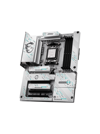MSI B850 GAMING PLUS WIFI PZ | Processor family AMD B850 | Processor socket AM5 | DDR5 | Supported hard disk drive interfaces SATA, M.2 | Number of SATA connectors 4 2 MSI B850 GAMING PLUS WIFI PZ | Processor family AMD B850 | Processor socket AM5 | DDR5 | Supported hard disk drive interfaces SATA, M.2 | Number of SATA connectors 4 2