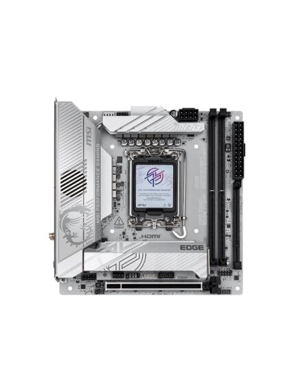 MSI MPG Z890I EDGE TI WIFI | Processor family Intel | Processor socket LGA1851 | Supported hard disk drive interfaces SATA, M.2 | Number of SATA connectors 2