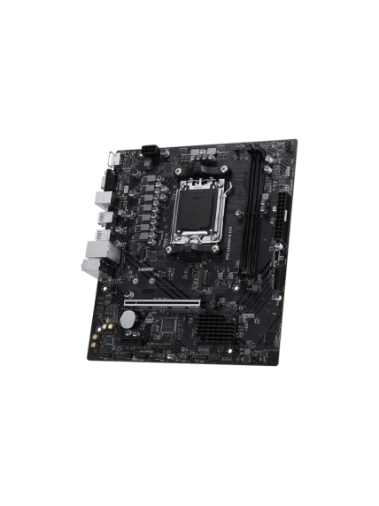 MSI PRO A620AM-B EVO | Processor family AMD | Processor socket AM5 | DDR5 | Supported hard disk drive interfaces SATA, M.2 | Number of SATA connectors 2 2