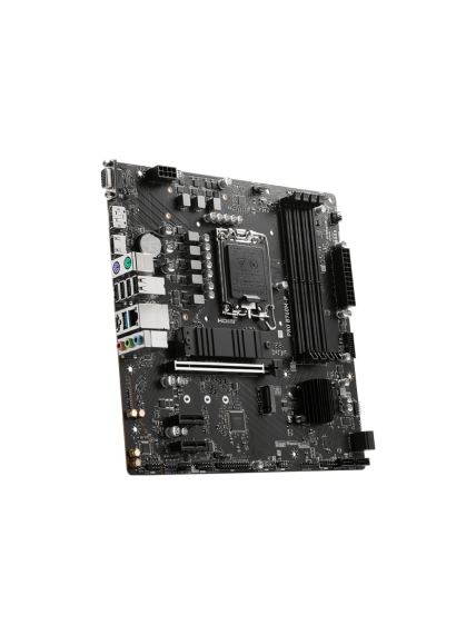 MSI | PRO B760M-P | Processor family Intel | Processor socket LGA1700 | DDR5 DIMM | Memory slots 4 | Supported hard disk drive interfaces SATA, M.2 | Number of SATA connectors 4 | Chipset Intel B760 | mATX 3 MSI | PRO B760M-P | Processor family Intel | Processor socket LGA1700 | DDR5 DIMM | Memory slots 4 | Supported hard disk drive interfaces SATA, M.2 | Number of SATA connectors 4 | Chipset Intel B760 | mATX 3