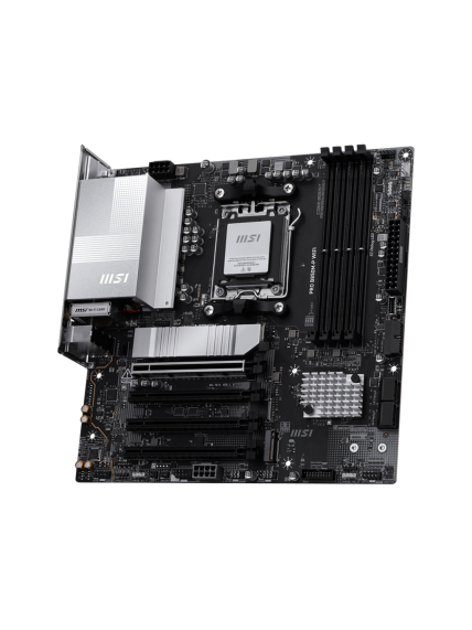 MSI PRO B850M-P WIFI | Processor family AMD B850 | Processor socket AM5 | DDR5 | Supported hard disk drive interfaces SATA, M.2 | Number of SATA connectors 4 1