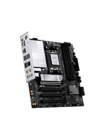 MSI PRO B850M-P WIFI | Processor family AMD B850 | Processor socket AM5 | DDR5 | Supported hard disk drive interfaces SATA, M.2 | Number of SATA connectors 4 2 MSI PRO B850M-P WIFI | Processor family AMD B850 | Processor socket AM5 | DDR5 | Supported hard disk drive interfaces SATA, M.2 | Number of SATA connectors 4 2