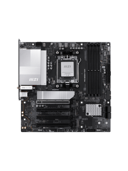 MSI PRO B850M-P WIFI | Processor family AMD B850 | Processor socket AM5 | DDR5 | Supported hard disk drive interfaces SATA, M.2 | Number of SATA connectors 4