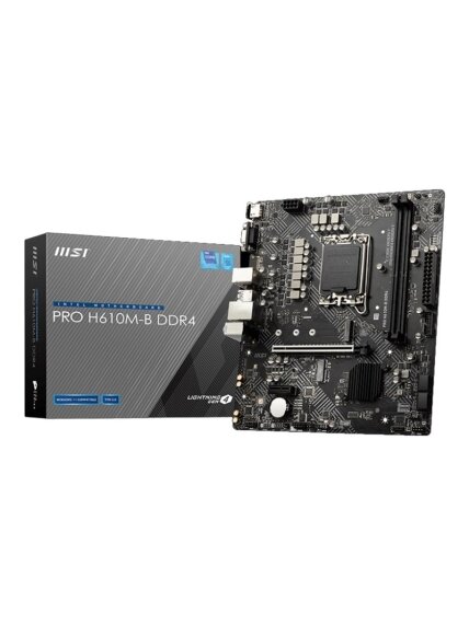 MSI | PRO H610M-G | Processor family Intel | Processor socket LGA1700 | DDR5 | Supported hard disk drive interfaces SATA, M.2 | Number of SATA connectors 4 1 MSI | PRO H610M-G | Processor family Intel | Processor socket LGA1700 | DDR5 | Supported hard disk drive interfaces SATA, M.2 | Number of SATA connectors 4 1