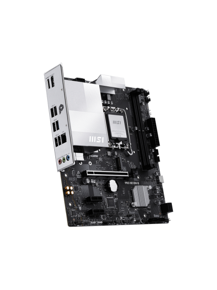 MSI PRO H810M-B | Processor family Intel H810 | Processor socket LGA1851 | DDR5 | Supported hard disk drive interfaces SATA, M.2 | Number of SATA connectors 4 1