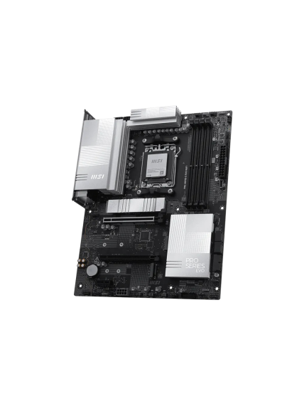 MSI PRO X870E-S EVO WIFI | Processor family AMD | Processor socket AM5 | DDR5 | Supported hard disk drive interfaces SATA, M.2 | Number of SATA connectors 4 1