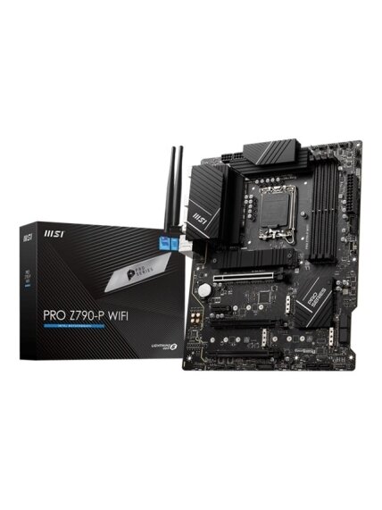 MSI | PRO Z790-P WIFI | Processor family Intel | Processor socket  LGA1700 | DDR5 DIMM | Memory slots 4 | Supported hard disk drive interfaces SATA, M.2 | Number of SATA connectors 6 | Chipset Intel Z790 | ATX 3