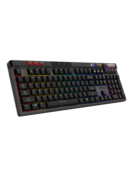 MSI STRIKE PRO WIRELESS | Gaming keyboard | Wireless | US | Kailh Midnight Pro Silent Tactile | Black 1