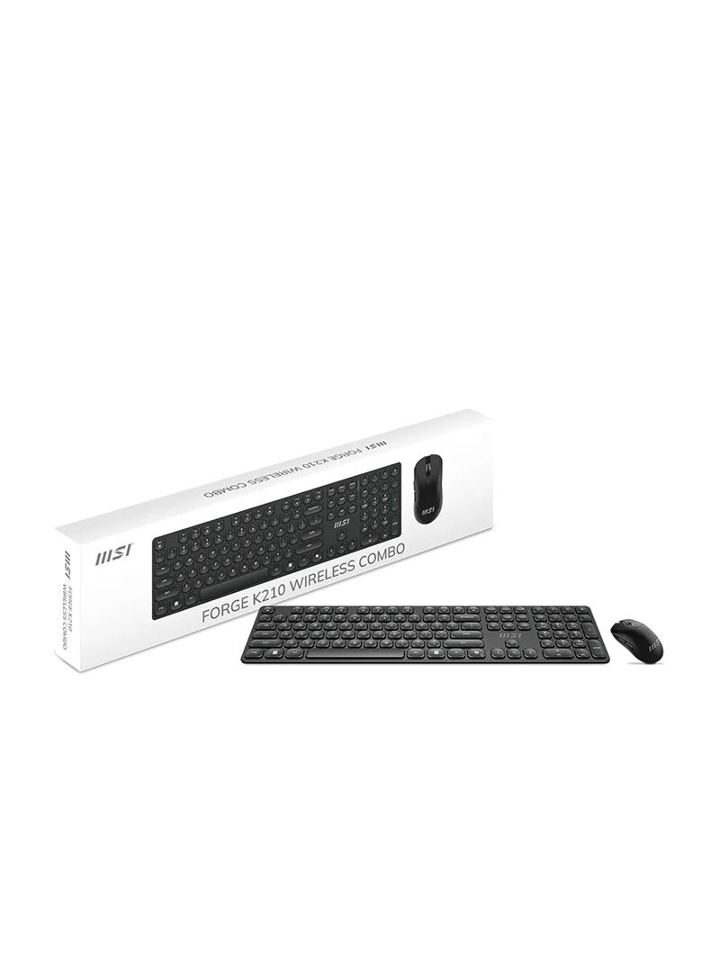 MSI | FORGE K210 | Keyboard and Mouse Set | Wireless | Mouse included | US | Scissor | Black 3