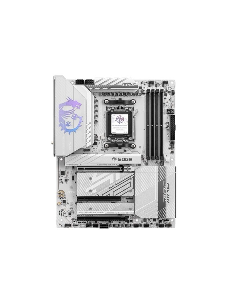 MSI MPG B850 EDGE TI WIFI | Processor family AMD | Processor socket AM5 | DDR5 | Supported hard disk drive interfaces SATA, M.2 | Number of SATA connectors 4