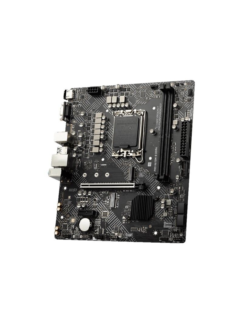 MSI | PRO H610M-G | Processor family Intel | Processor socket LGA1700 | DDR5 | Supported hard disk drive interfaces SATA, M.2 | Number of SATA connectors 4 2