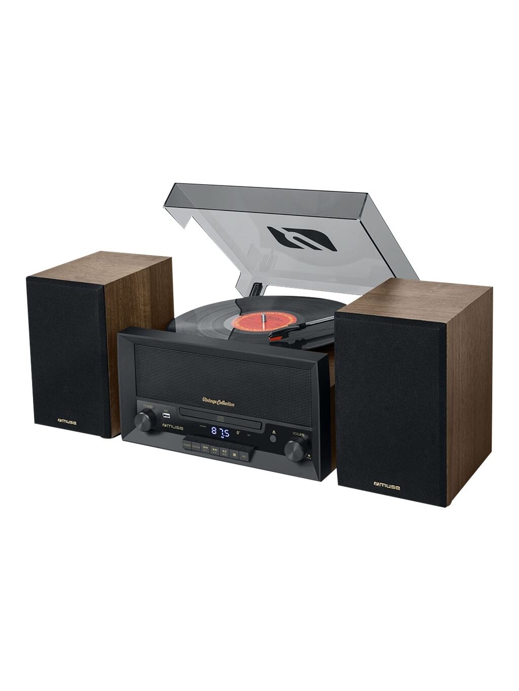 Muse | Turntable Micro System | MT-120MB | Drawer-type CD door | USB port | AUX in
