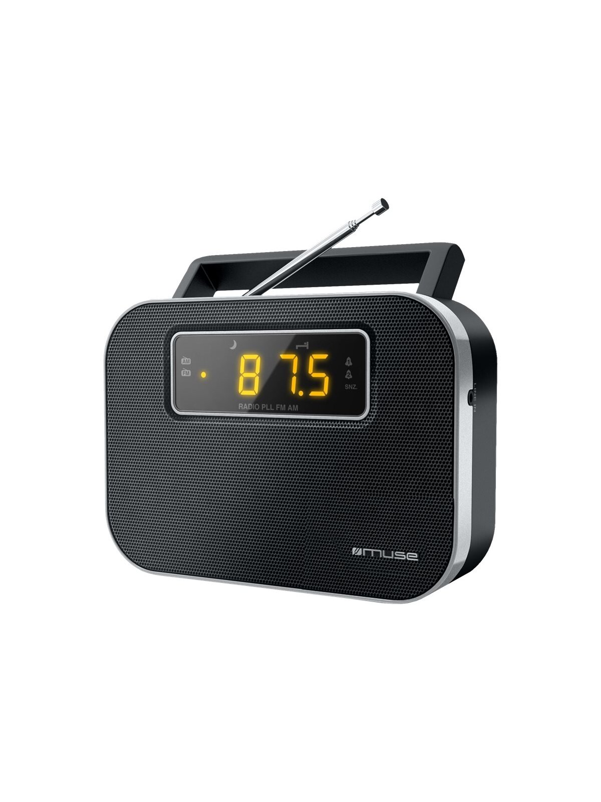 Muse | M-081R | Alarm function | 2-band PLL portable radio | Black Muse | M-081R | Alarm function | 2-band PLL portable radio | Black