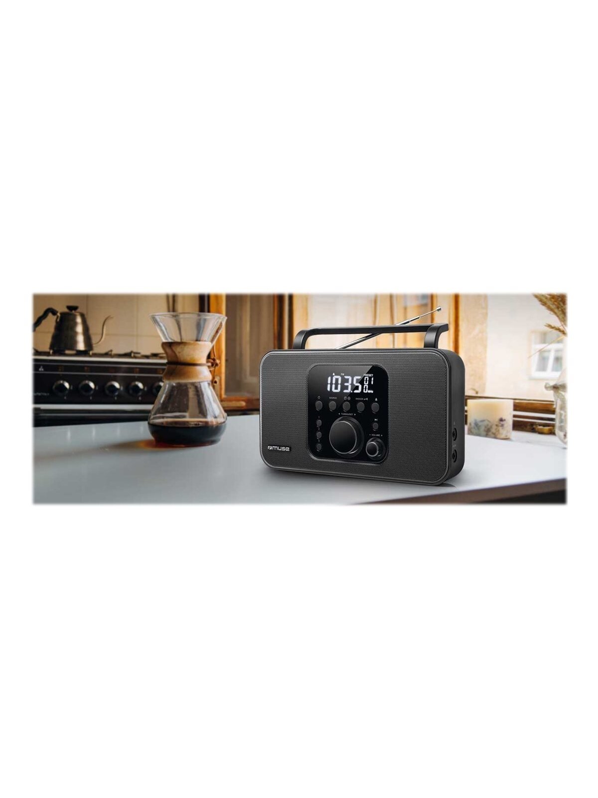 Muse | Radio | M-091R | Alarm function | AUX in | Black 2 Muse | Radio | M-091R | Alarm function | AUX in | Black 2