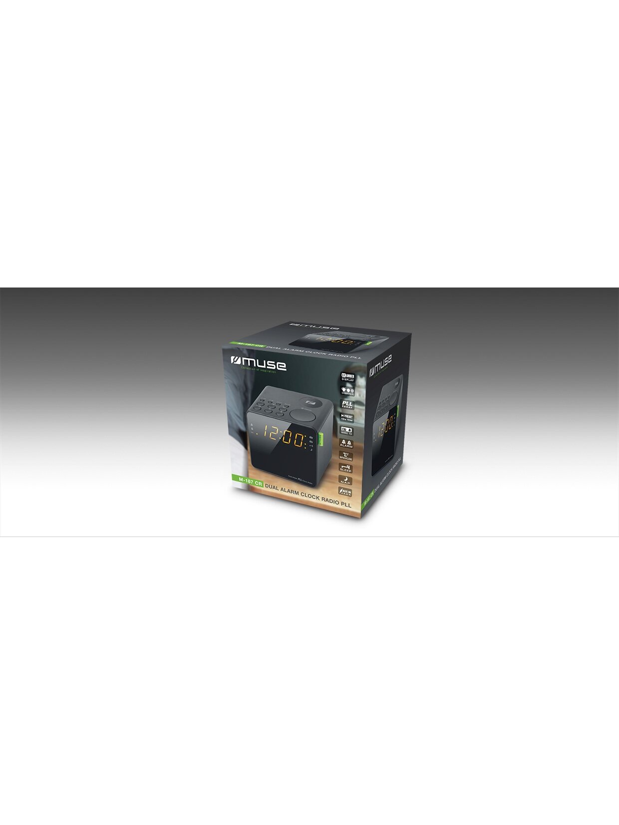 Muse | Dual Alarm Clock Radio | M-187CR 2 Muse | Dual Alarm Clock Radio | M-187CR 2