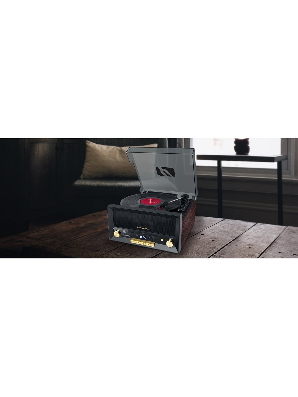Muse | Turntable Micro System With Vinyl Deck | MT-112 W | Micro system CD with turntable | USB port 3 Muse | Turntable Micro System With Vinyl Deck | MT-112 W | Micro system CD with turntable | USB port 3